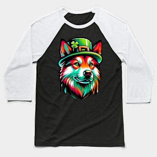 Norwegian Lundehund in Saint Patrick's Day Spirit Baseball T-Shirt